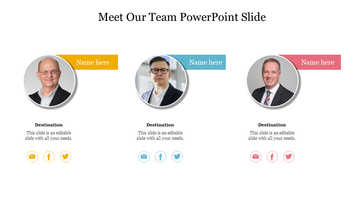 Meet Our Team PowerPoint Slide